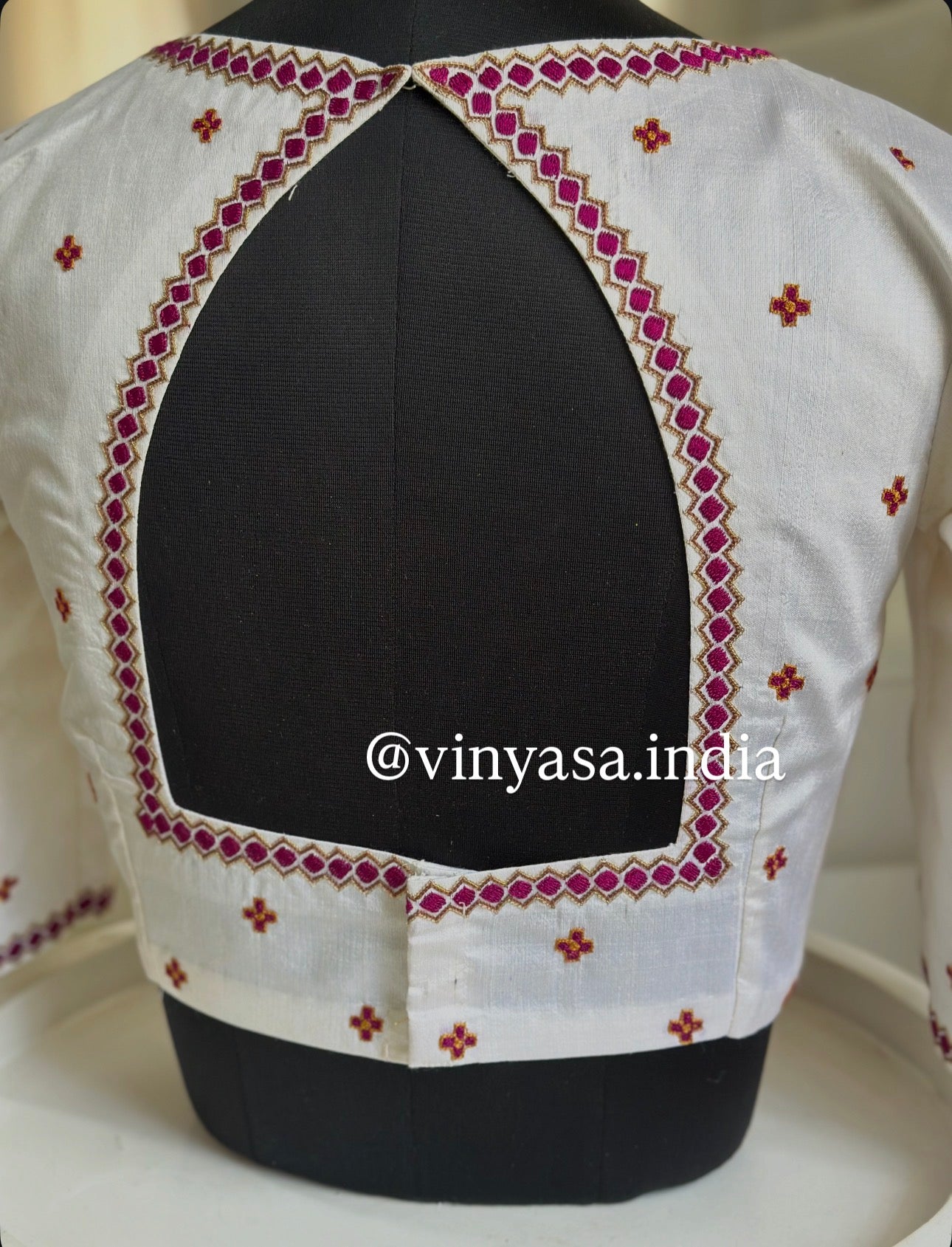 Crimson Motif Blouse