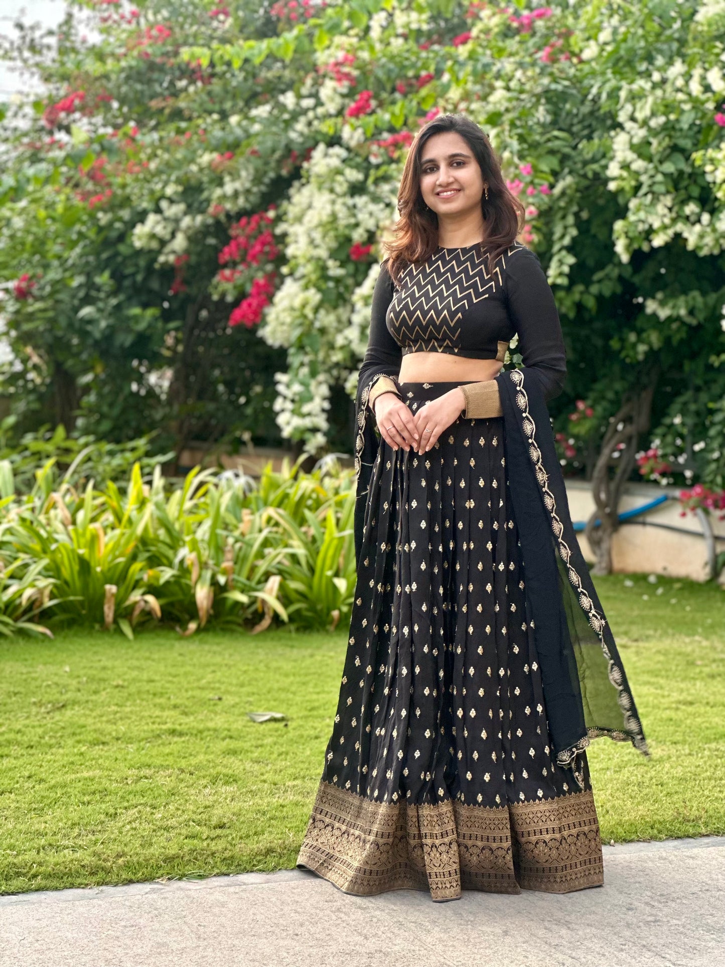 Midnight Zari Lehenga