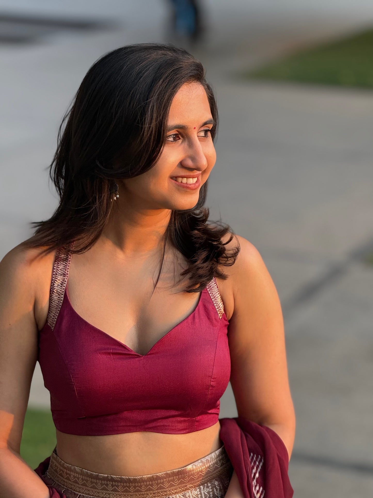 Rosette Gleam Lehenga