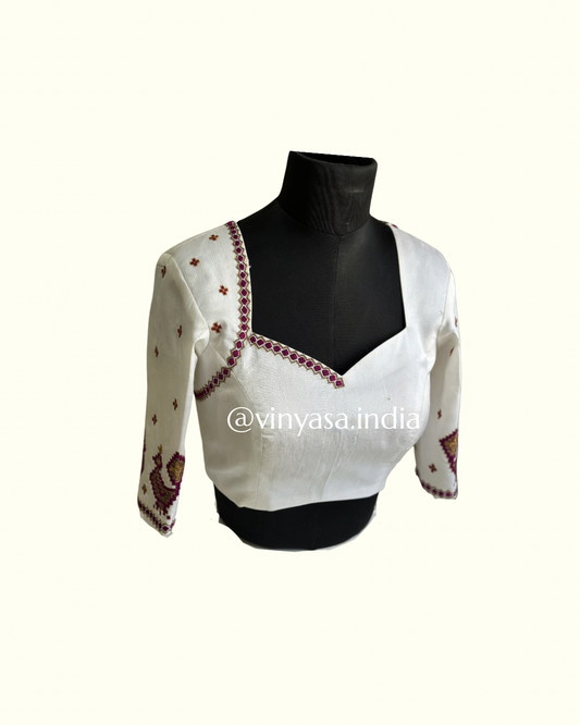 Crimson Motif Blouse