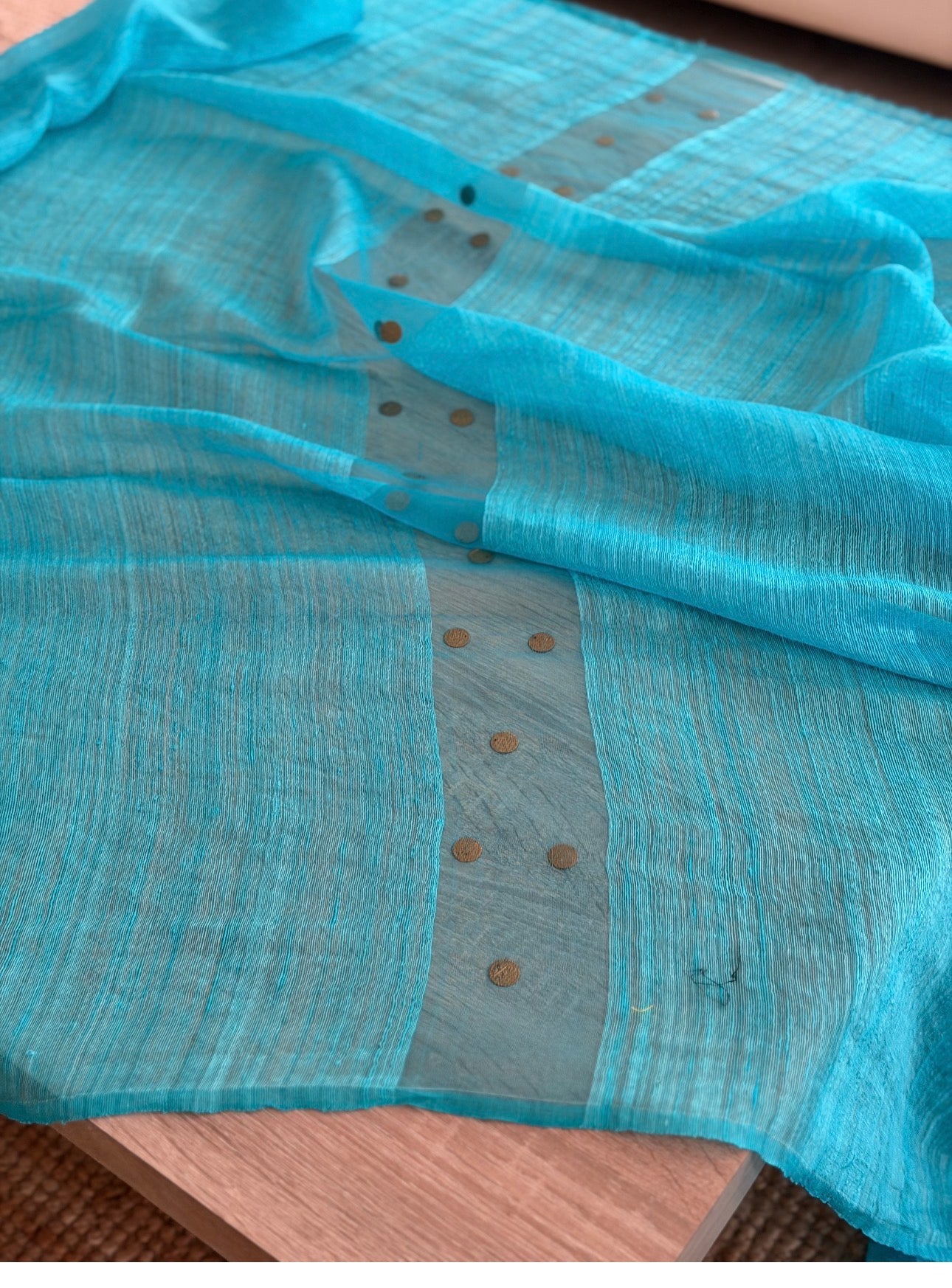 Aqua Sheen Saree