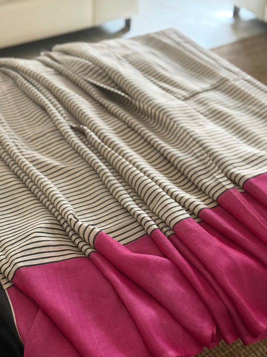 Blush Stripe Saree