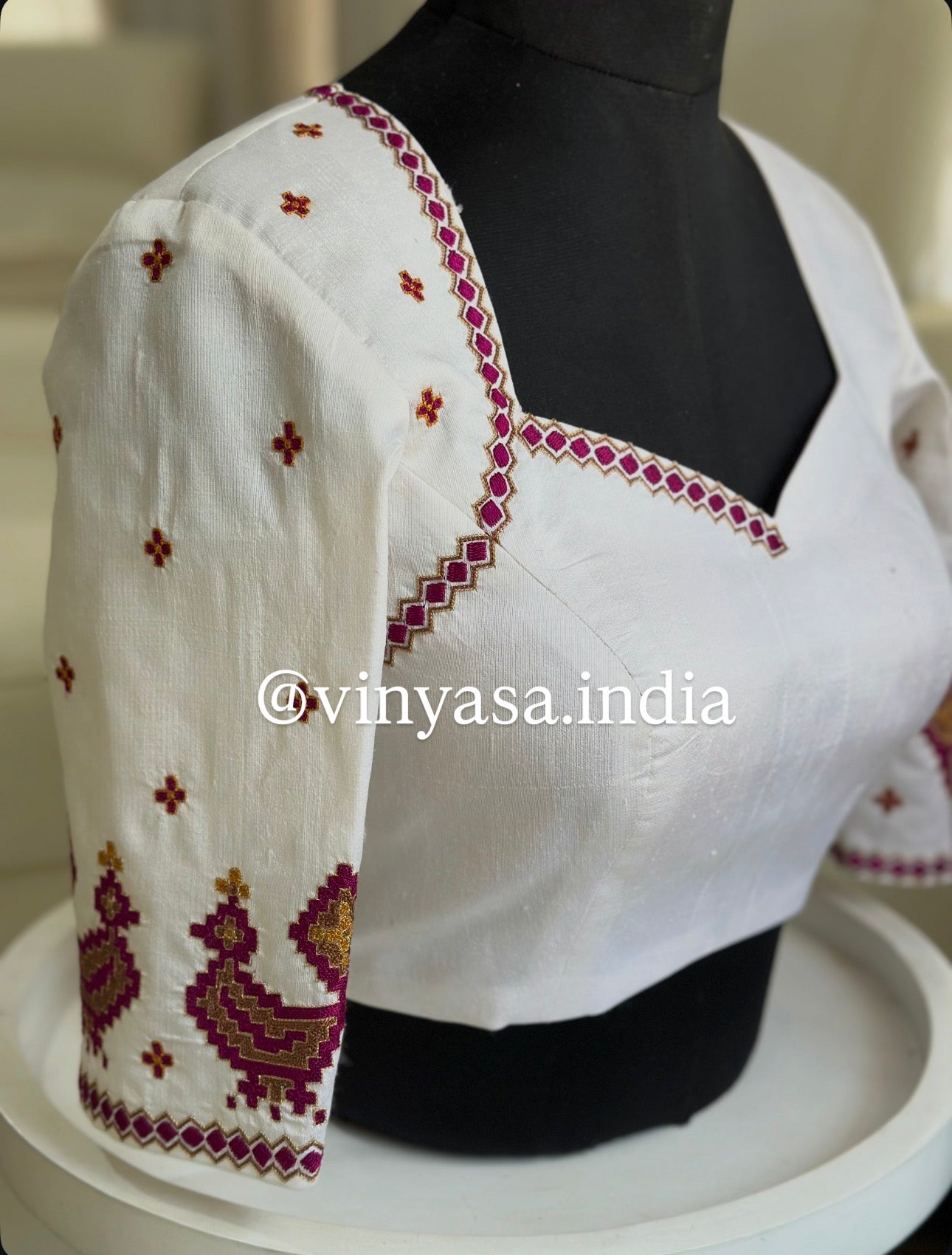 Crimson Motif Blouse