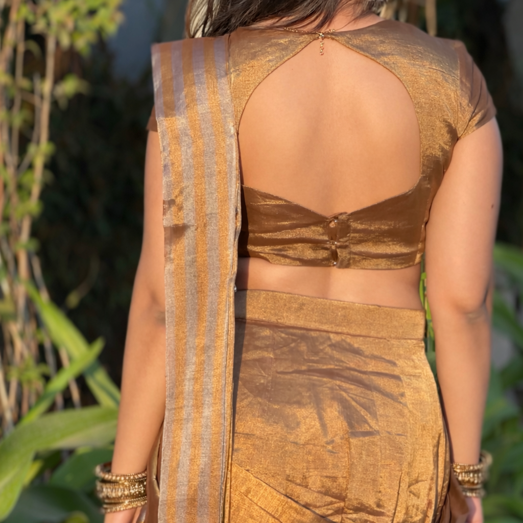 Golden Drape Lehenga