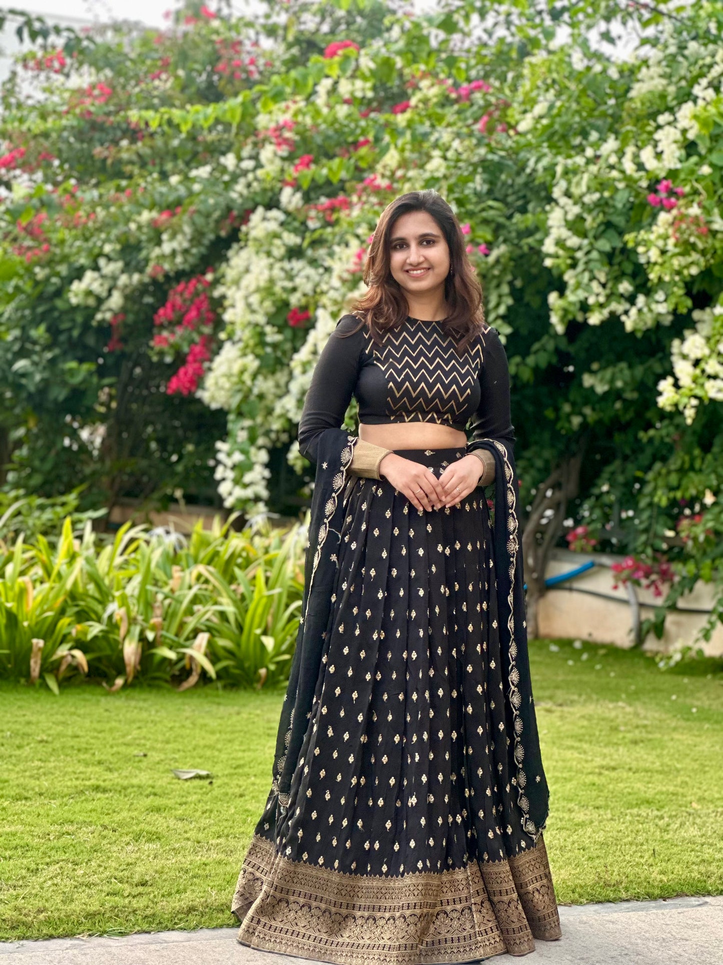 Midnight Zari Lehenga