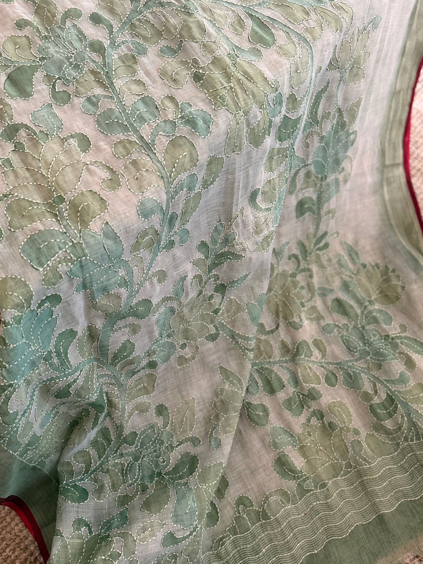 Sage Floral Saree