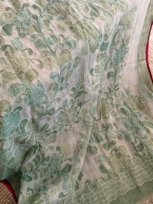 Sage Floral Saree