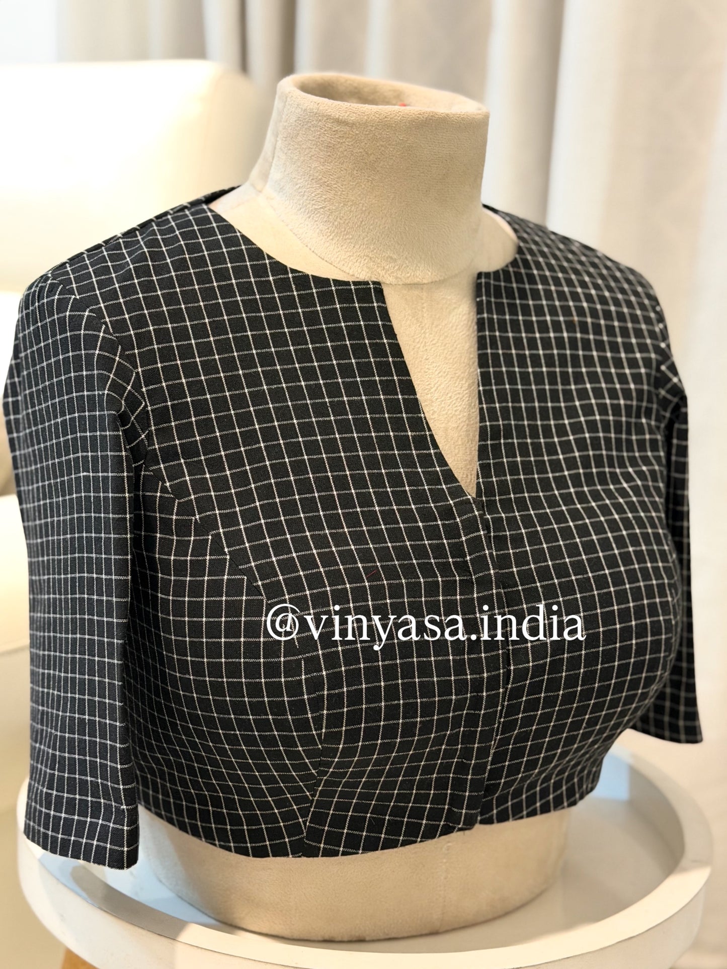Checkered Muse Blouse