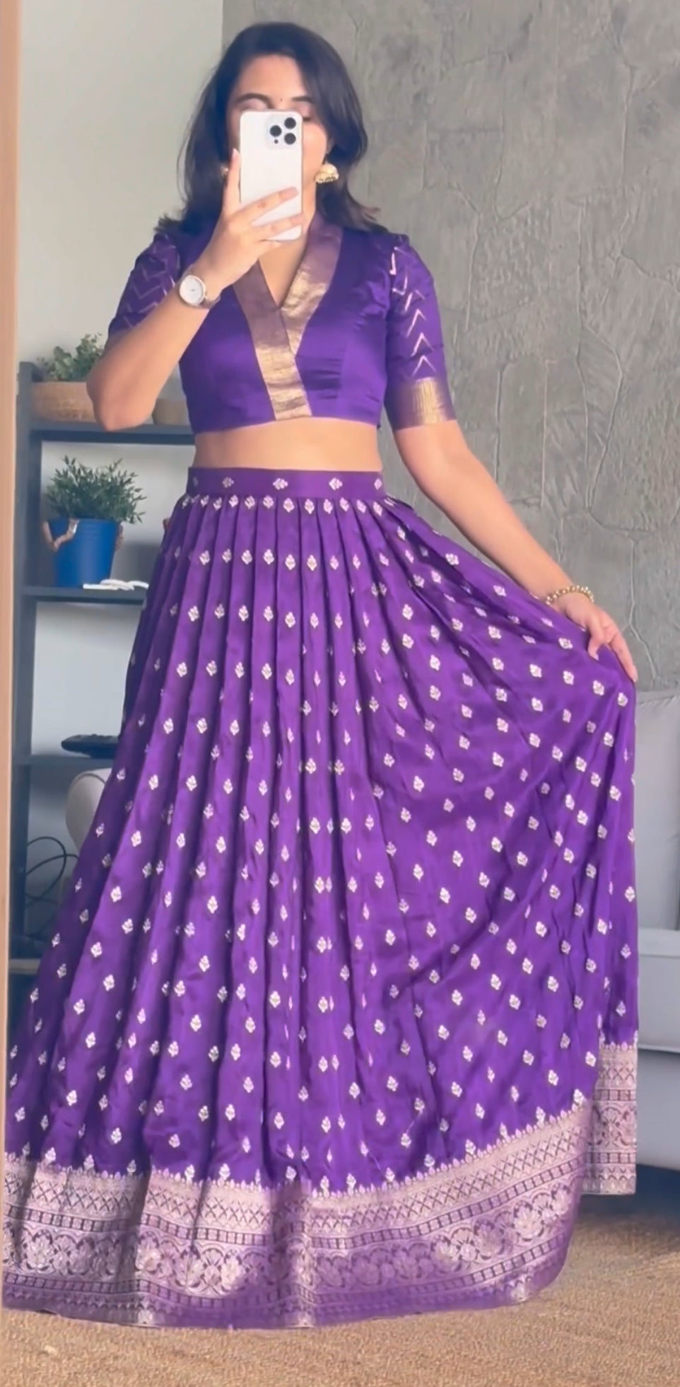Royal Purple Mirage Lehenga