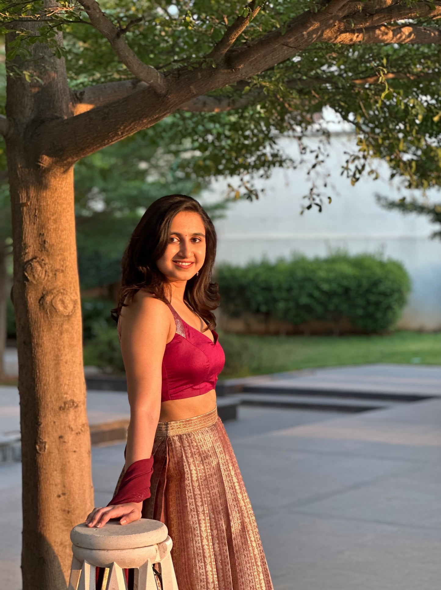Rosette Gleam Lehenga