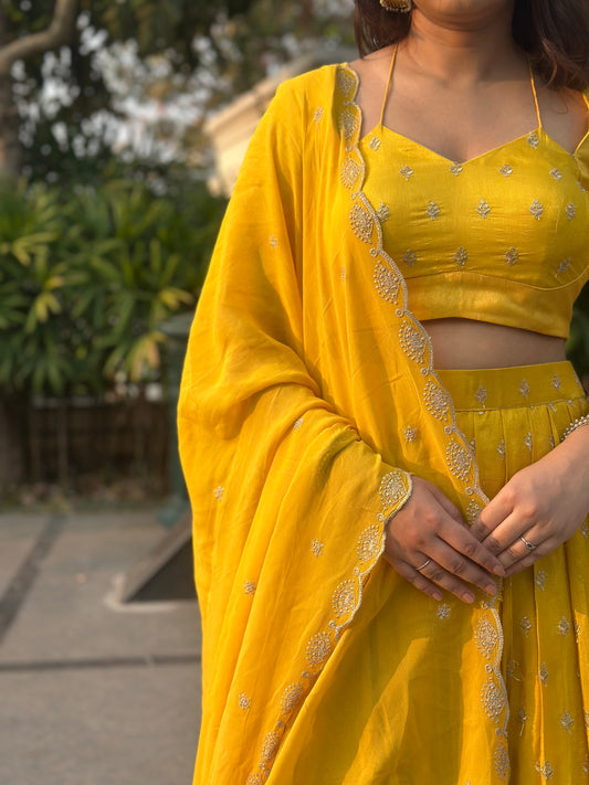 Marigold Muse Lehenga